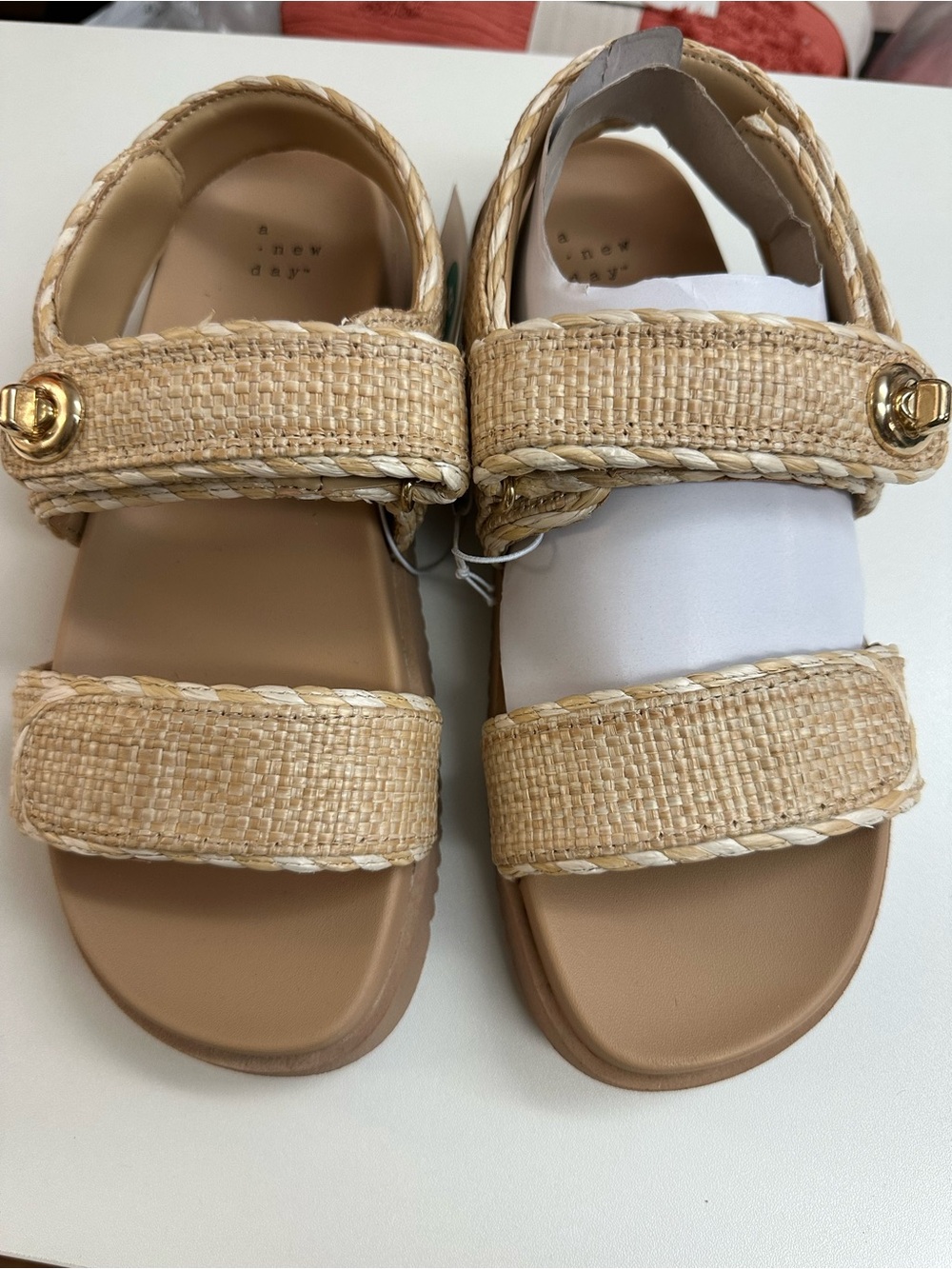 a new day Beige Braided Strap Platform Sandals - Picture 2 of 5